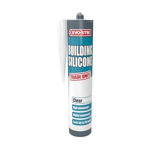 Image of EVO-STIK Building Silicone Sealant Clear - 290ml - Waterproof - High Movement Accommodation - Interior & Exterior Use - Lasts up to 25 Years
