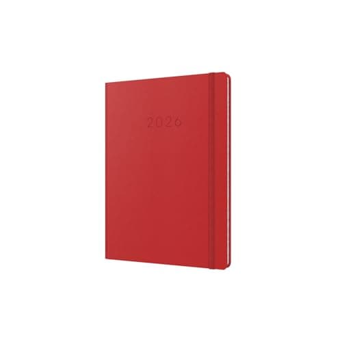 Image of Collins - Legacy - 2026 12 Month Calendar Year Planner, Week-To-View Diary, A5 Hard Cover - Red (CL53.15-26)