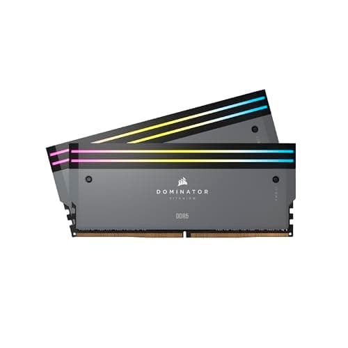 Image of CORSAIR DOMINATOR TITANIUM RGB DDR5 64GB (2x32GB) DDR5 Up to 6000MHz CL30 AMD EXPO Intel XMP iCUE Compatible Computer Memory – Grey (CMP64GX5M2B6000Z30)