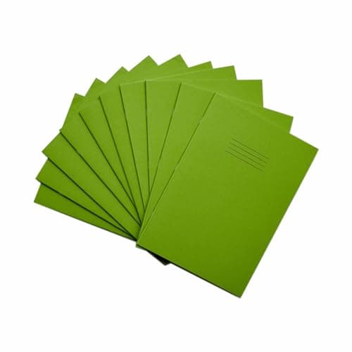 Image of Rhino A4 Exercise Books, 80-Page / 8mm Lined with Margin Paper Notebook, 10-Pack, Office & School Stationery Supplies, Light Green