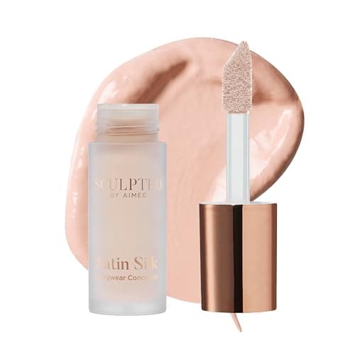 Image of Satin Silk Longwear Concealer - Lightweight, Hydrating & Long-Lasting Concealer from Sculpted by Aimee for Dark Circles, Blemishes and Pigmentation (Beige 3.0)