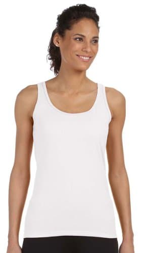 Image of Gildan Ladies Soft Style Tank Top Vest (M) (White)