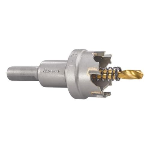 Image of Starrett Tungsten Carbide Tipped Hole Saw - SM30 Sheet Metal Cutter With Arbor & Pilot Drill Bit - For Drilling Stainless Steel Aluminum Alloy - 30 mm