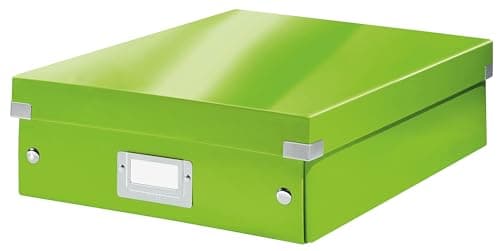 Image of Leitz 60580054 Organiser Box, Click and Store, WOW Range, Medium, Green