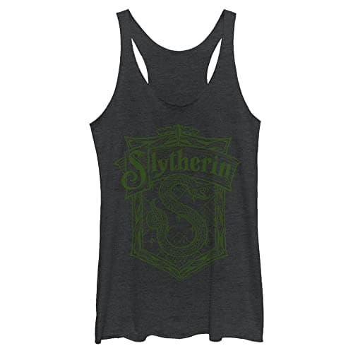 Image of Harry Potter Women's Slytherin Crest Shirt, Black Heather, XS
