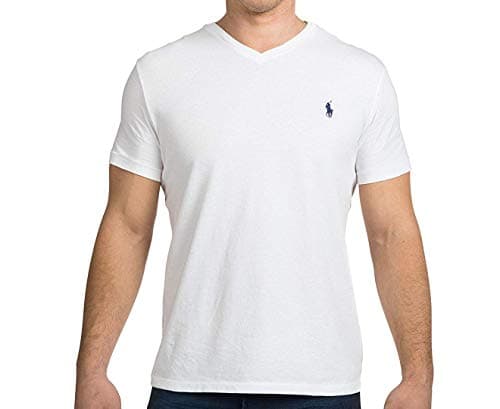 Image of Polo Ralph Lauren Women's Pony Logo V-Neck T-Shirt - white - Large