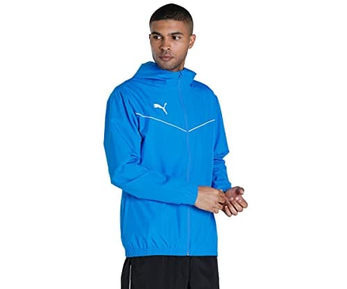 Image of PUMA Men's teamRISE All Weather Jacket Poly, Electric Blue Lemonade, XXL