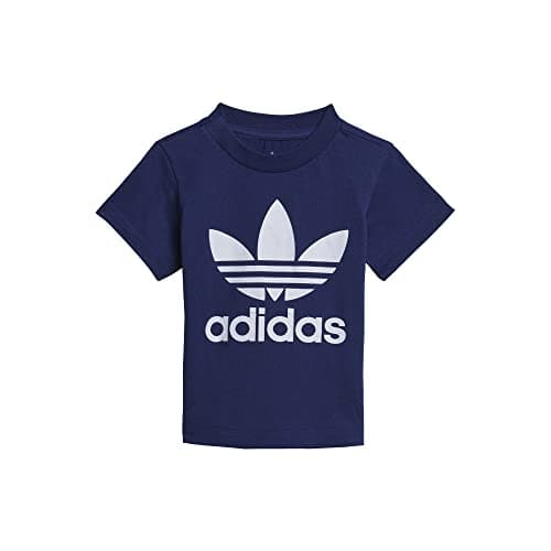 Image of adidas Originals Baby Trefoil Tee, Night Sky/White, 3M