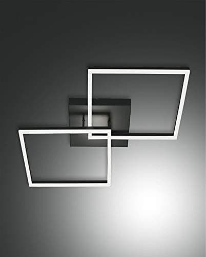 Image of Fabas Luce Bard Integrated LED Semi Flush Light Anthracite Glass