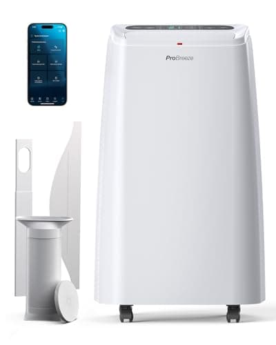 Image of Pro Breeze 4-in-1 Powerful Portable Air Conditioner 12,000 BTU - Smart Home WiFi Compatible - App & Voice Control - Heater & Dehumidifier mode, 24hr Timer & Window Venting Kit - Class A Energy Rating