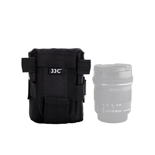 Image of JJC Lens Pouch Bag Protective Case for Canon EF-S 18-55mm 10-18mm EF 50mm f1.8 Nikon AF-S 50mm f1.8G 18-55mm AF-P 18-55mm Fuji XF 18-55mm f2.8-4 XC 16-50mm Lens & More, Interior Size 2.95" x 3.93"