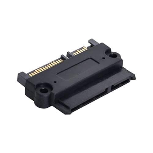 Image of CY SA-029-BK 3.5" & 2.5inch SATA 22Pin 7+15 Male to SATA 22P 7+15 Female extension convertor adapter with screw holes