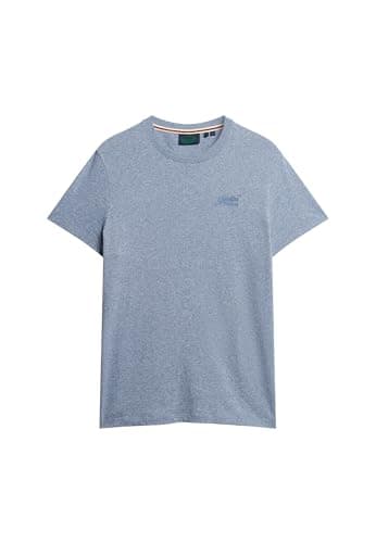 Image of Superdry Men's Vintage Logo Emb Tee T-Shirt, Bay Blue Marl, L