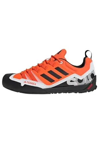 Image of adidas Unisex Terrex Swift Solo 2.0 Hiking Shoes, Orange/Core Black/Crystal White, 9 UK