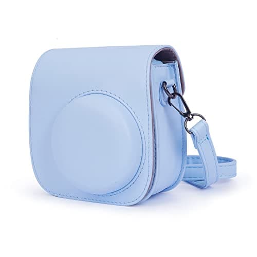 Image of KALDA Mini 12 Case Compatible with Instax Mini 12, Equiped with Detachable Shoulder Strap and Photo Bag (Pastel Blue)