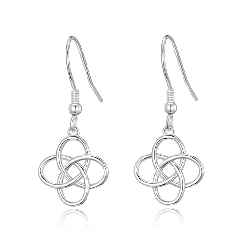 Image of Philip Jones Sterling Silver Celtic Dangle Earrings
