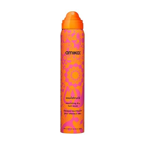 Image of amika soulstruck nourishing dry hair mask spray - no-rinse, leave-in hydrating hair mask spray - instantly softens, moisturizes + strengthens - vegan silk protein + sea buckthorn (95 ml)