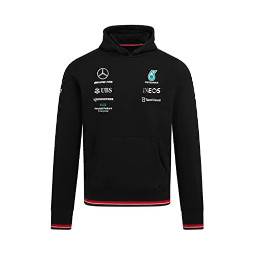 Image of Mercedes AMG Petronas Formula One Team - Official Formula 1 Merchandise - 2022 Team Hoodie - Black - XS