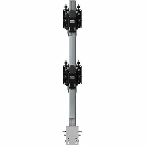 Image of Atdec Desk Mount for Monitor, Display, Flat Panel Display, Curved Screen Display, Grommet, Clamp Mount, All-in-One Computer - Silver, Black - Landscape/Portrait