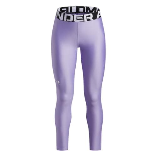 Image of Under Armour Girls' HeatGear Legging, Super-Light Girls' Leggings for Sports, PE and Athletics, Sports Leggings with Stretchy Material,Transparent / / White,YMD