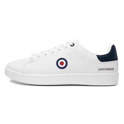 Image of Lambretta Pinball Mens White Casual Trainer - Size 9 UK - White
