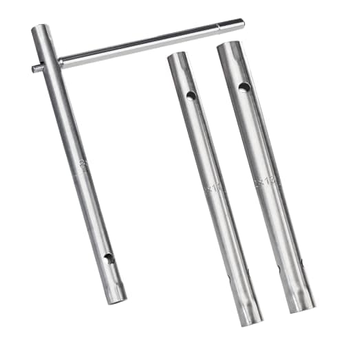 Image of HAUTMEC 3PCS Tubular Box Tap Spanner Wrench Set with Tommy Bar, Dual-Ended Socket Wrench, Plumber Repair Metric Taps Spanner Set for Water Taps Installation Plumber Back Nut Tap 8×9mm,10×11mm,12×13mm