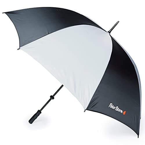 Image of Peter Storm Golf Umbrella, Extra Large Oversized Brolly, Lightweight, Durable, Waterproof & Wind Resistant, 48inch Diameter (Black/Grey)