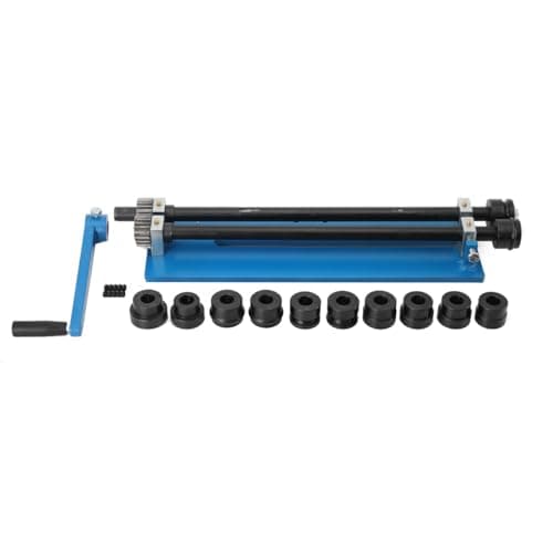 Image of Mreryyse 18" Sheet Metal Bead Roller Beading Machine Bead Roller Former Swager Rotary Swaging Machine Included Convenient 6 Die Sets Flexible, Folding Machine