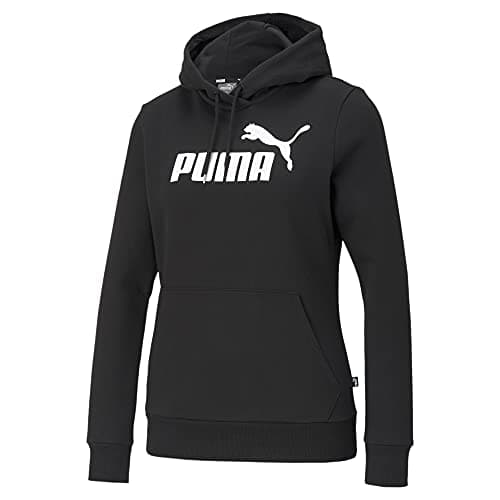 Image of PUMA Plus Size Essentials Logo Fleece Hoodie Cotton Black 2X