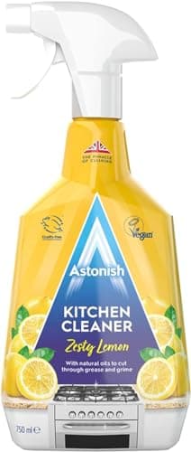 Image of Astonish Kitchen Cleaner, Vegan and Cruelty Free and Blended with Natural Oils, Zesty Lemon, 750ml