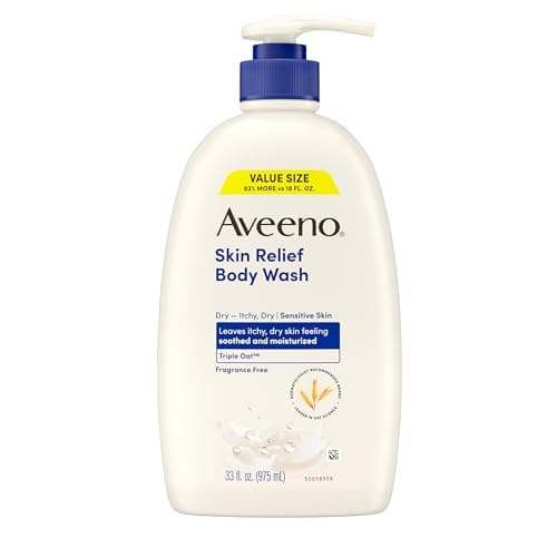 Image of Aveeno Skin Relief Fragrance-Free Body Wash for Dry Skin, 33 fl. oz(975ml)