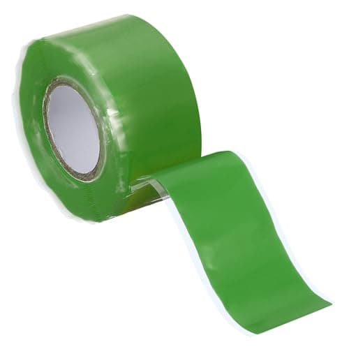 Image of sourcing map Self Fusing Silicone Tape, 25mm x 3 Meters Waterproof Water Leak Sealing Tape for Plumbing Pipe Hose Repair Handles, Green