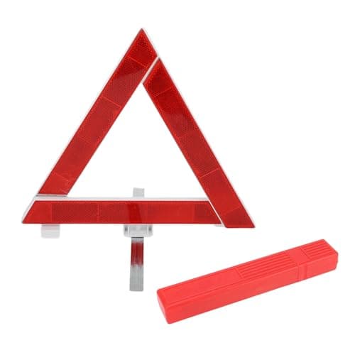 Image of TUCKBOLD Car Warning Triangle Foldable | for Breakdown Roadside Fold Up Car Warning Safety Triangle with Storage Case 1 Pcs