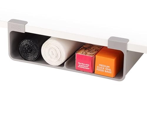 Image of Joseph Joseph CupboardStore Under Shelf Storage Organiser, Larger Rolls/Boxes, 3M VHB Tape or Screws, Fits Units Over 33 cm Wide