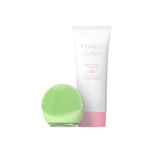 Image of FOREO Luna 4 go Facial Cleansing Brush & Firming Massager + Luna Micro-Foam Cleanser 2.0, 100ml - Face Wash Brush - Pore Minimizer - Silicone Face Scrubber