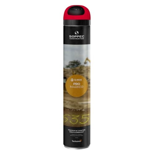 Image of Soppec Red Line Marking Spray 750ml Temporary Pro Marker Paint Survey