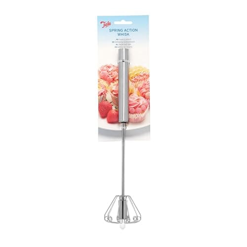 Image of Tala Stainless Steel Spring Action Whisk – Durable and Efficient Kitchen Tool for Effortless Whisking, Frothing, and Mixing, Silver, 31 x 5.5 x 5.5 cm
