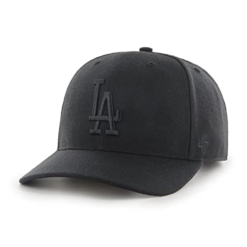 Image of 47 Los Angeles Dodgers MLB MVP DP Unisex Baseball Cap, Adjustable, Black Logo, Black