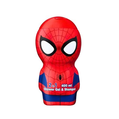 Image of Marvel Spider man 2-in-1 Kids Hair Shampoo & Body Wash – 400ml (2D) | Fruity Floral Scent | Vegan, Paraben-Free, Natural | Hydrating & Dermatologically Tested Head-to-Toe Wash for Children Ages 3+
