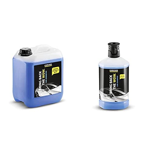 Image of Kärcher 5 L Canister Pressure Washer Detergent, Car Shampoo & 62957500 1 L, 3-in-1 Car Shampoo Plug and Clean, Pressure Washer Detergent