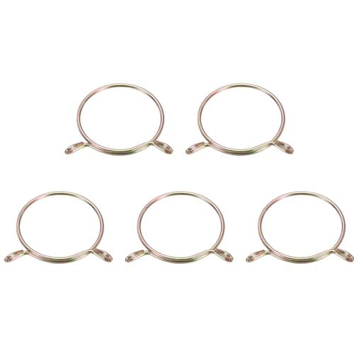 Image of sourcing map Fuel Line Hose Clips, 5Pcs 60mm ID 66mm Max. ID 304 Stainless Steel Water Pipe Air Tubing Spring Hose Clamps for Motorcycle Scooter ATV, Zinc Plated