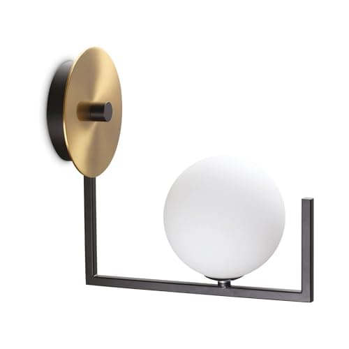Image of Ideal Lux Birds Globe Wall Lamp Black