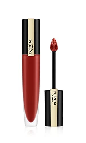 Image of L'Oréal Paris Rouge Signature Matte Liquid Lipstick, Ultra-Matte Lip Stain, Up To 24 Hours of Colour, 115, I Am Worth It, 41 ml