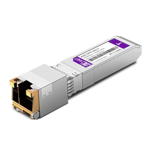 Image of 10GBASE-T SFP+ Transceiver, 1.25/2.5/5/10G SFP+ to RJ45, 10Gb Copper SFP+ to Ethernet Module Compatible with Cisco SFP-10G-T-S, Ubiquiti UniFi UF-RJ45-10G, Mikrotik, Meraki, Netgear and More, 1 Pack