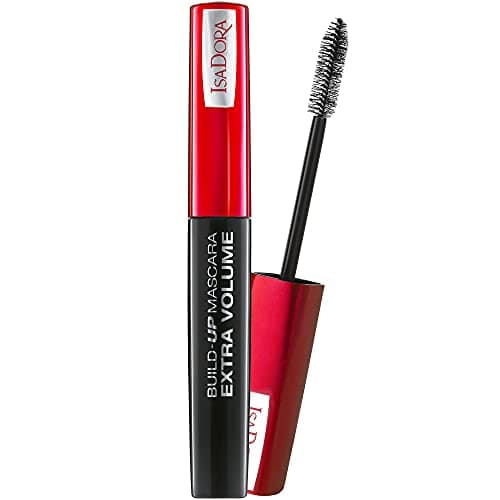 Image of IsaDora Build Up Mascara Black Extra Volume and Length – Long Lasting Lengthening Mascara for Sensitive Eyes – Cruelty Free Vegan Mascara for Thick Long Lashes 01 Super Black
