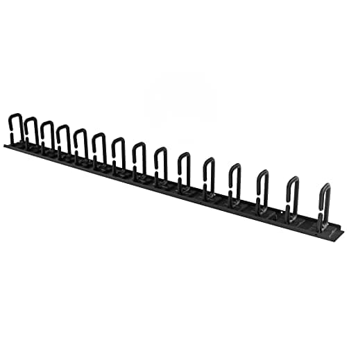Image of StarTech.com Vertical 0U Server Rack Cable Management w/ D-Ring Hooks - 20U Network Rack Cord Manager Panel - 2.8ft Wire Organizer (CMVER20UD)