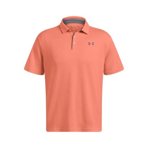 Image of Under Armour Mens Tech Polo Shirt, Flare Orange, M EU