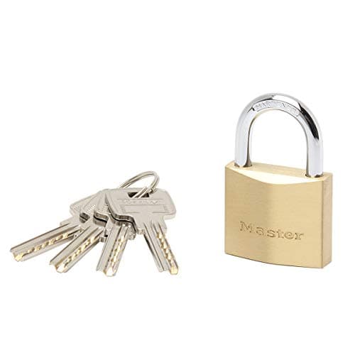 Image of Master Lock 2940EURD Key Padlock with Extra Thick Solid Brass Body, Gold, 6,2 x 4 x 1,6 cm