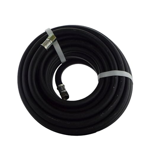 Image of starchem 1/4" ¼inch BSP Air Line Hose 15m Long x 8mm thick Bore Rubber Compressor Airline Tough, synthetic rubber tube offers excellent strength and flexibility Reinforced