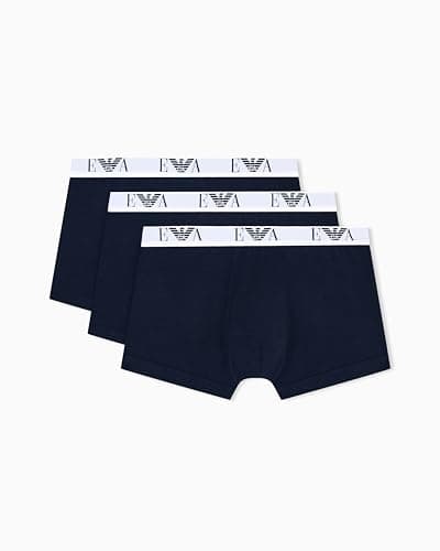 Image of Emporio Armani Man's Core Logoband 3-Pack Trunk, Blue, L